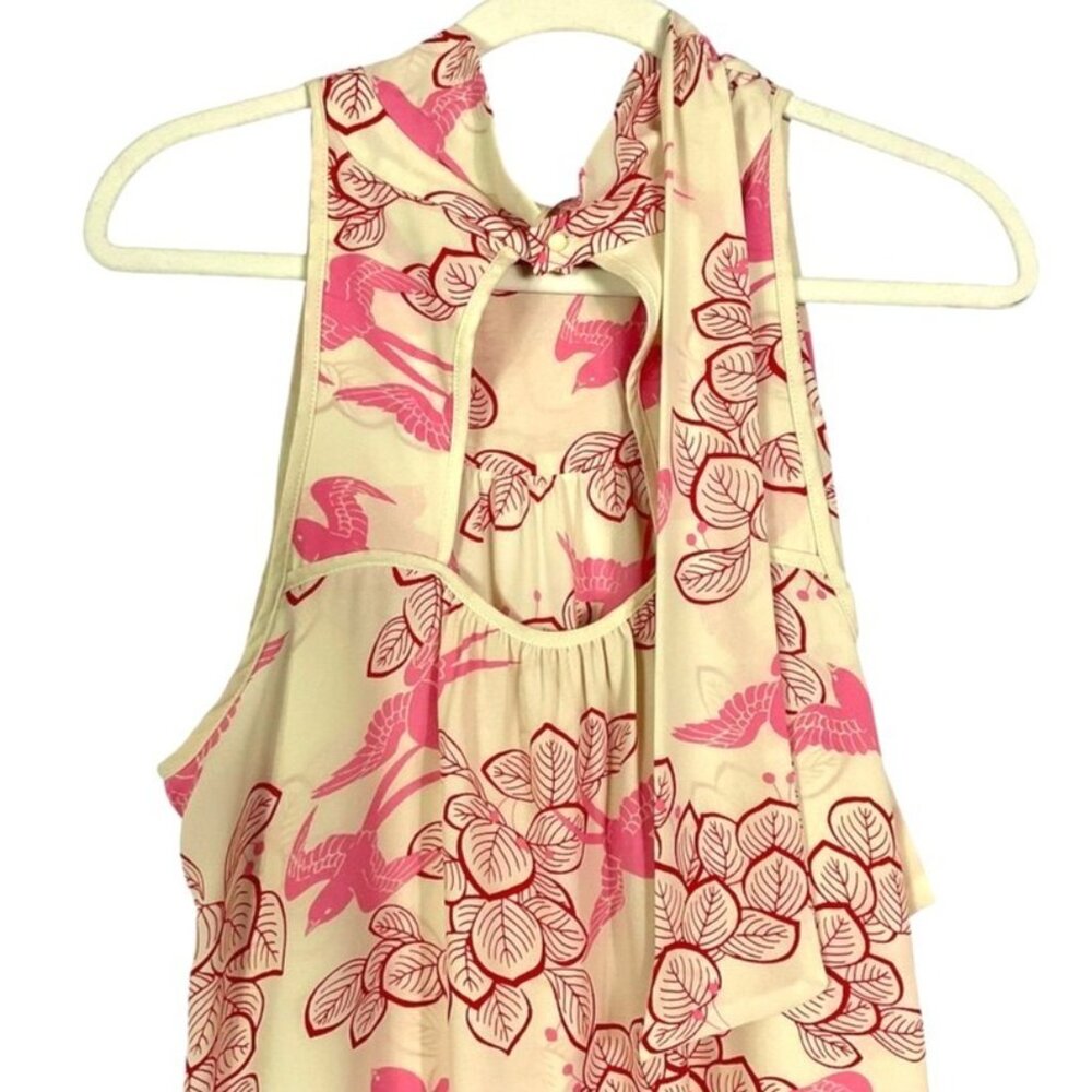 Anthropologie | Maeve Elata Bird Leaf Print Sleeveless Top, Size 14 - Picture 10 of 15